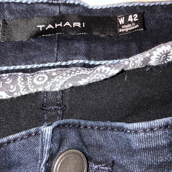 Tahari plus size waist 42 dark wash blue jeans - Picture 6 of 9